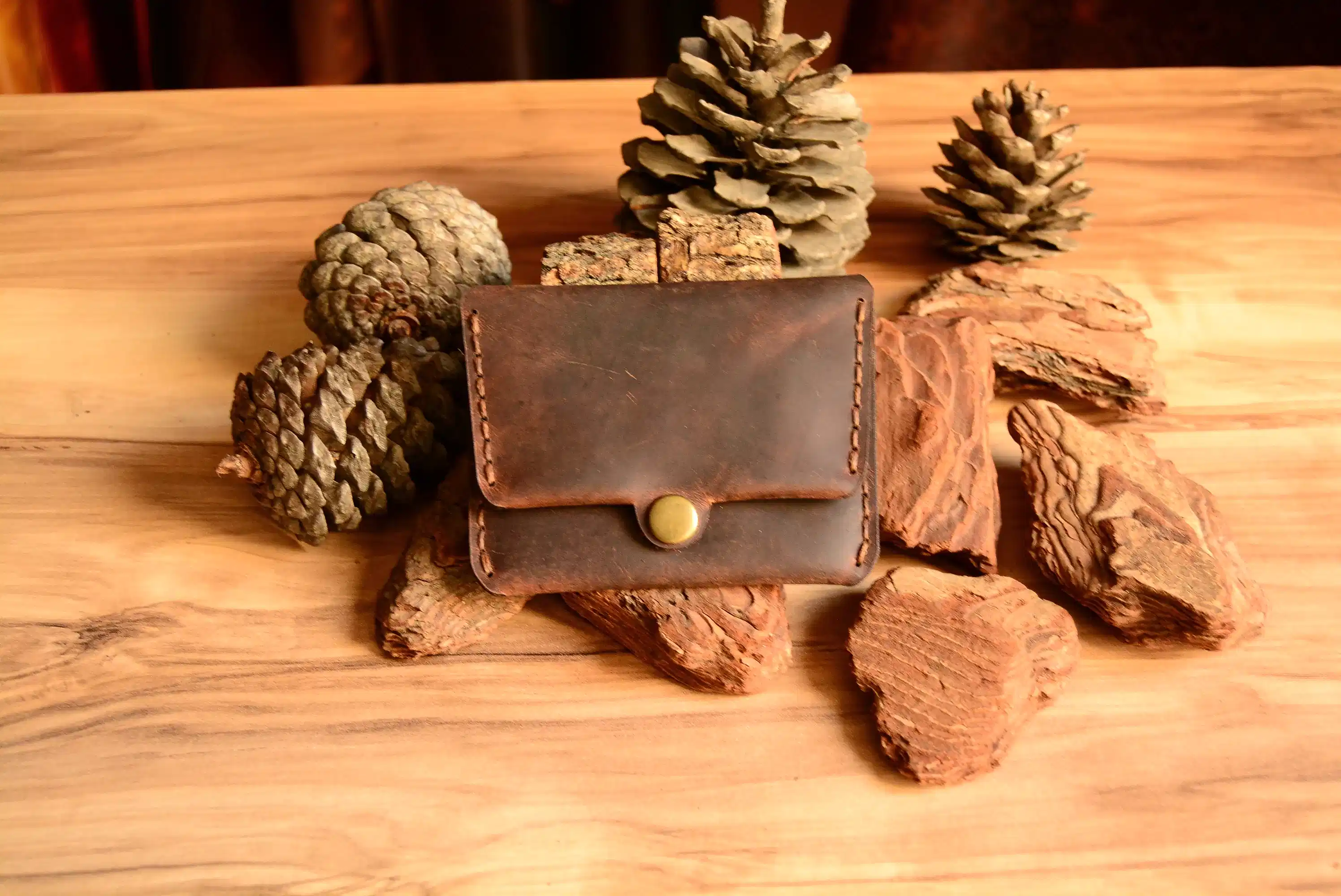 Orpheus Kartlık Bifold Tasarım Hakiki Deri El Yapımı