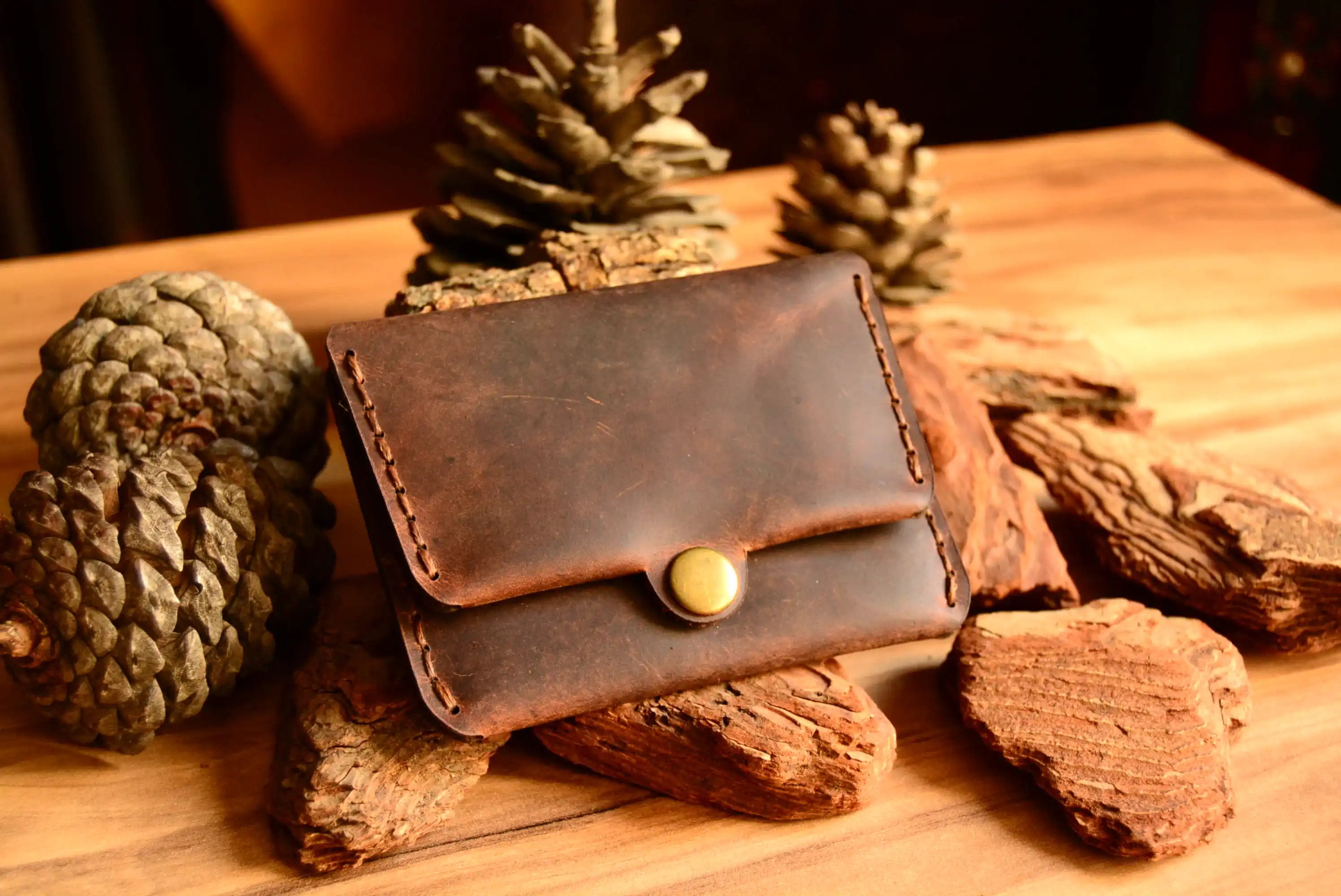 Orpheus Kartlık Bifold Tasarım Hakiki Deri El Yapımı