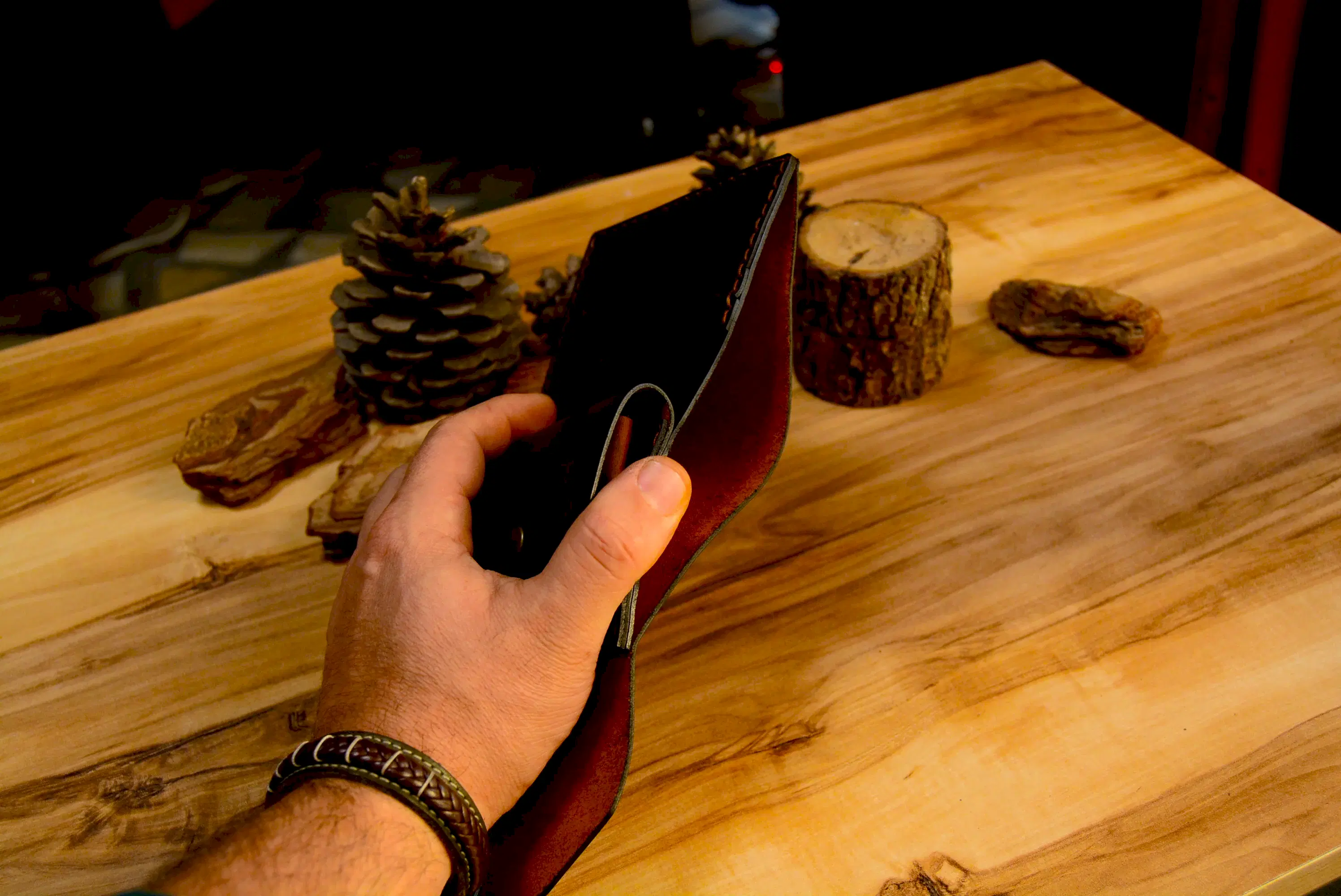 Pandora V-1 Cüzdan Çıtçıtlı Tasarım Hakiki Deri El Yapımı