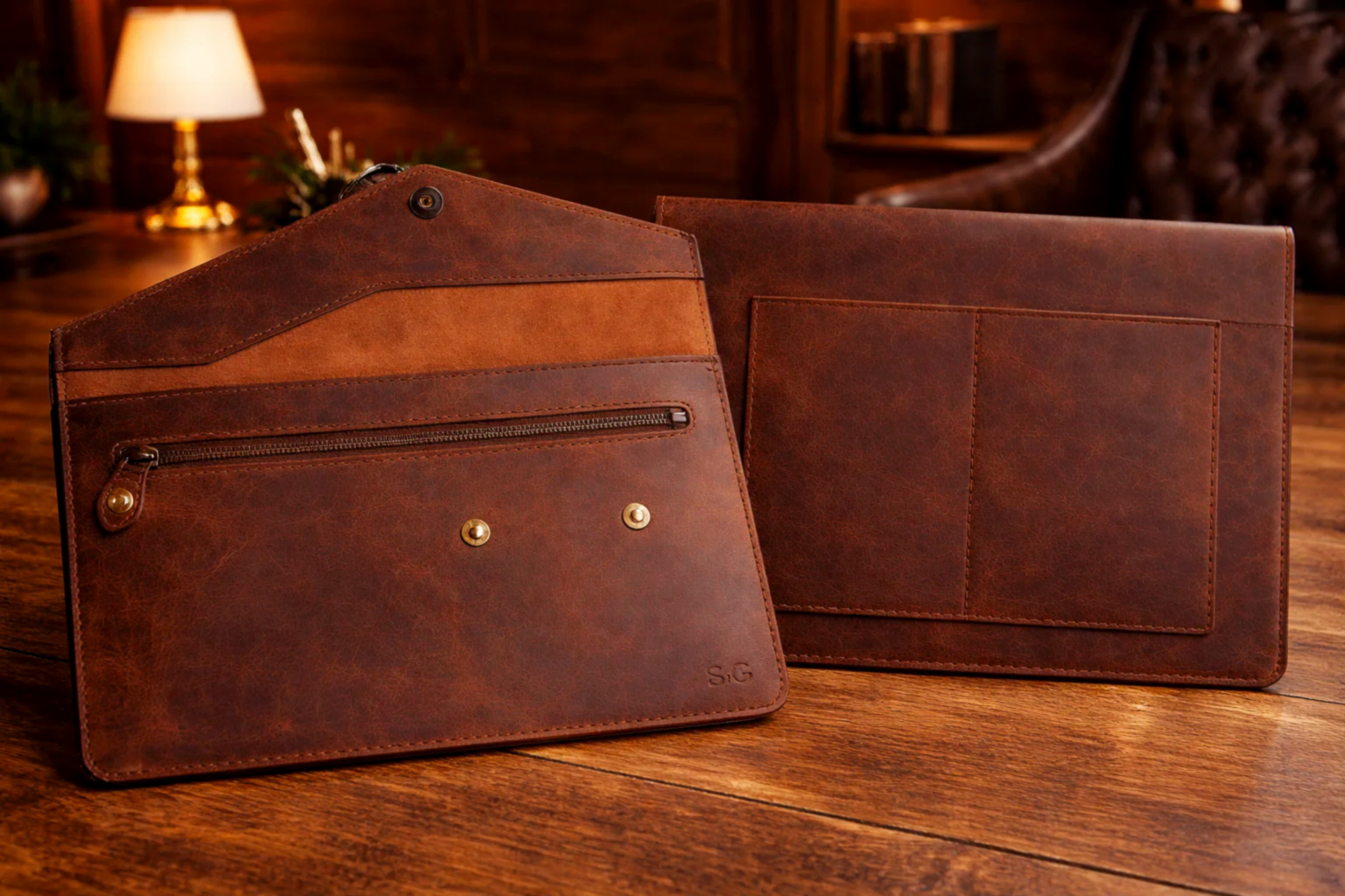 Rainbow Tablet Laptop Kılıfı Deri El Yapımı Hakiki Deri