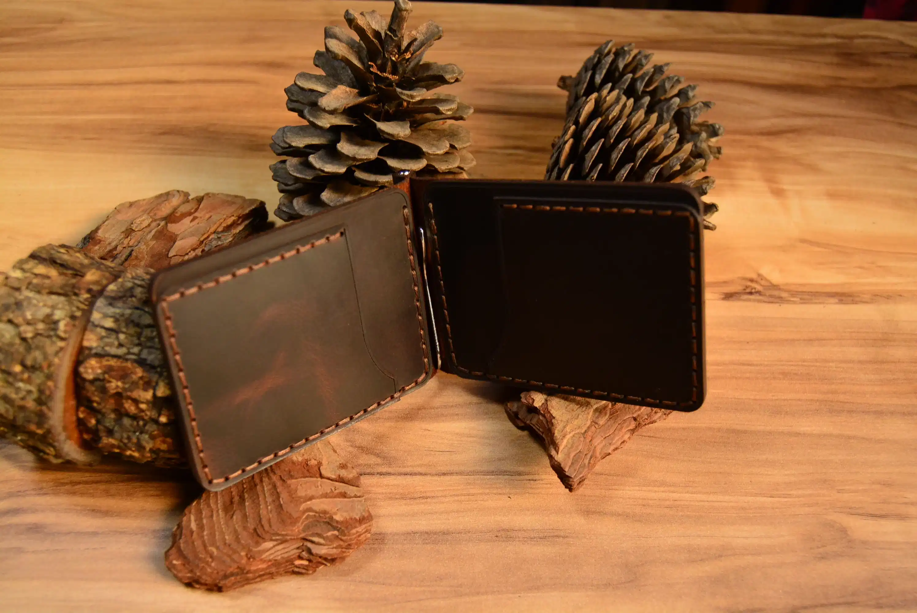 Rodos Klipsli Para Cüzdan Hakiki Deri El Yapımı