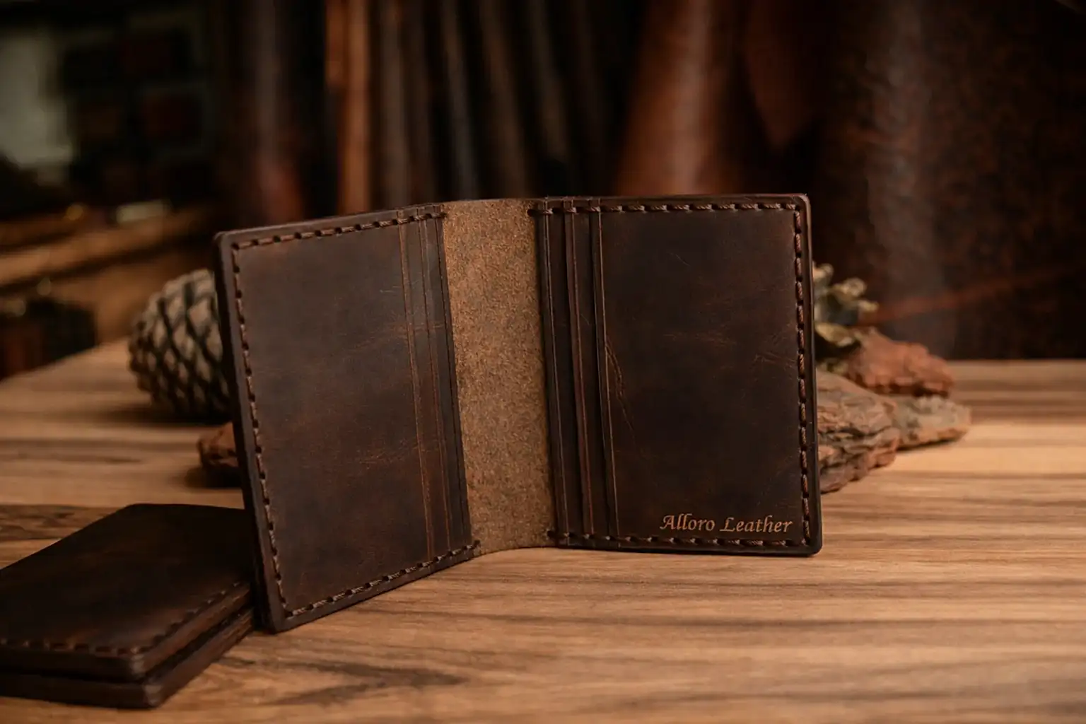 Roseinn Kartlık Hakiki Deri El Yapımı