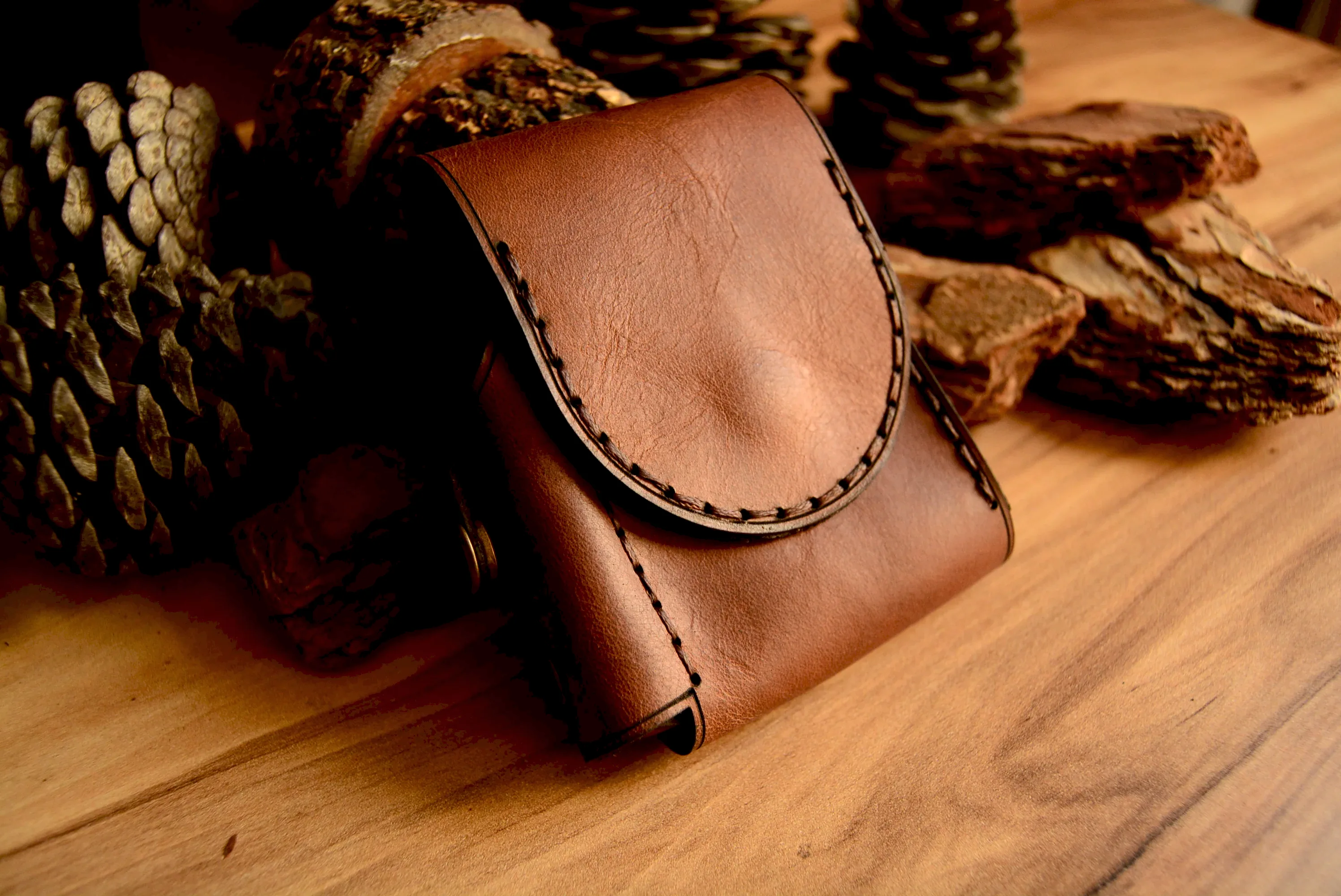 hakiki deri el yapimi slender sigara paketi kılıfı deri