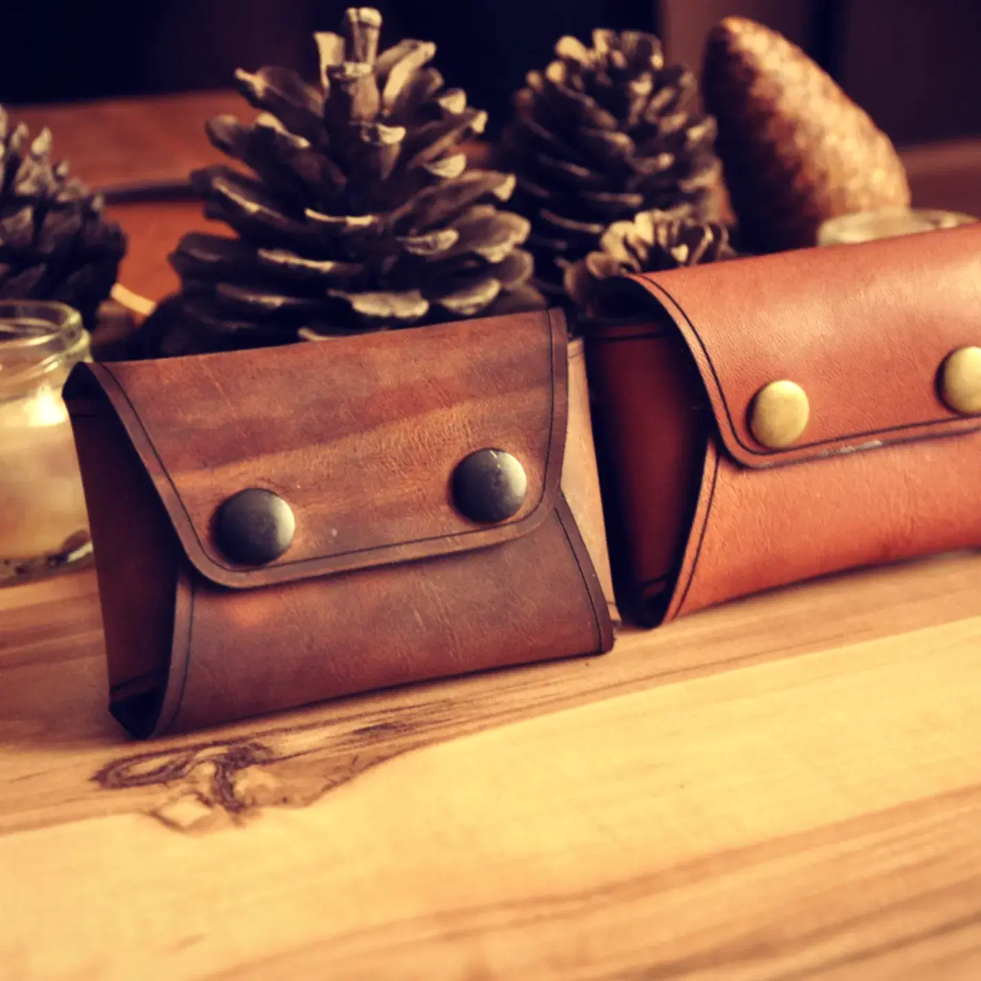 Tinimini Bozuk Para Cüzdanı Kompakt Tasarım Hakiki Deri El Yapımı