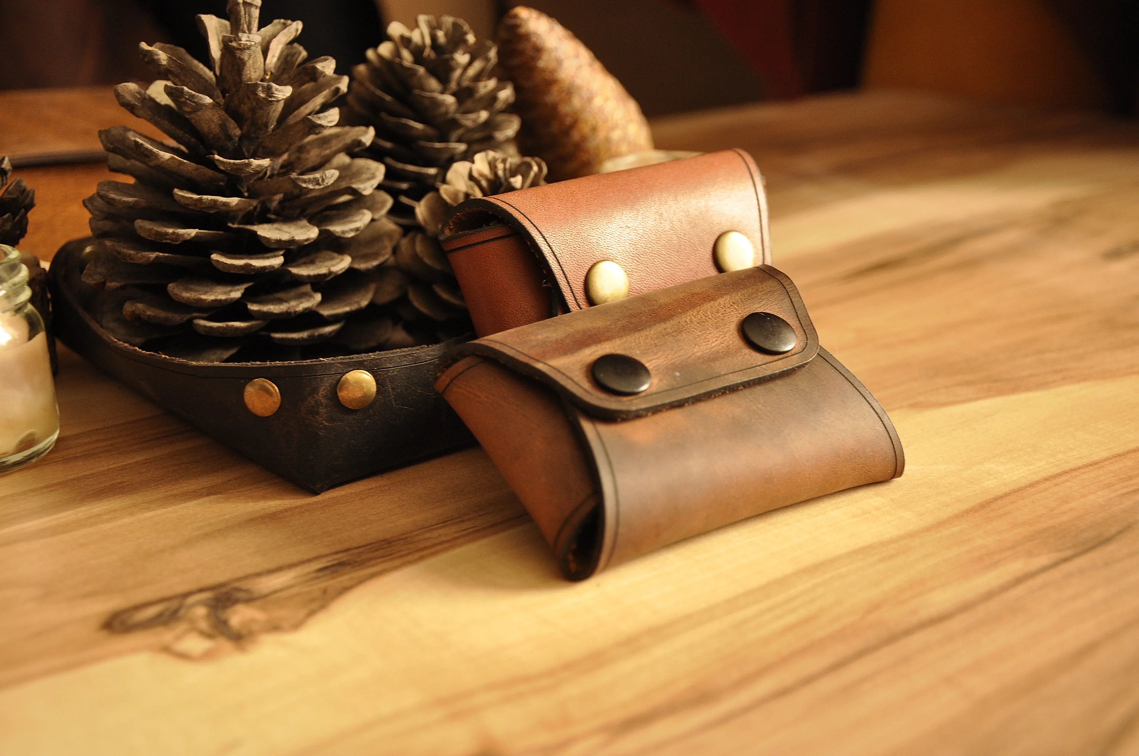 Tinimini Bozuk Para Cüzdanı Kompakt Tasarım Hakiki Deri El Yapımı