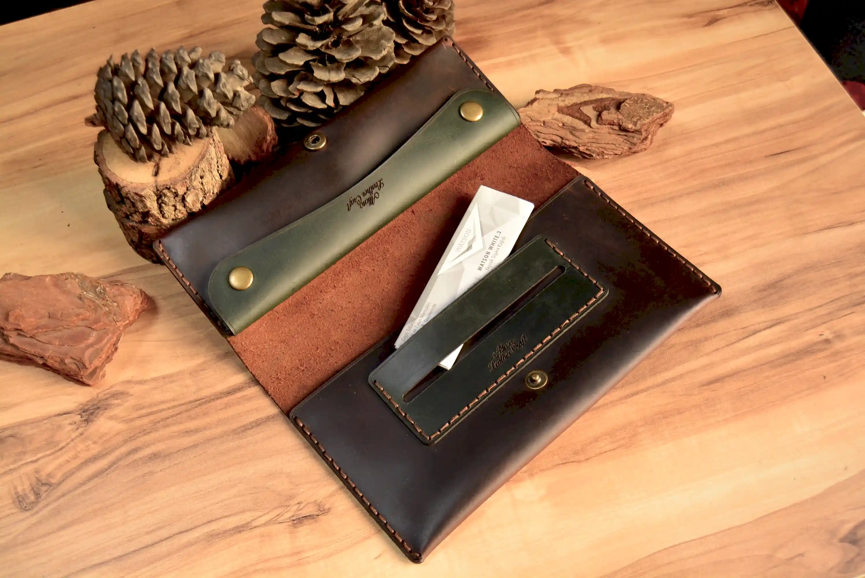 hakiki deri el yapimi tütün kesesi deri tütün cüzdanı