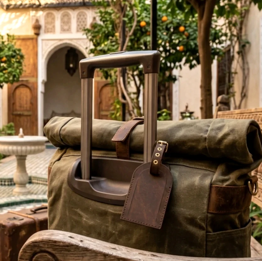 Valiz İsimlik El Yapımı Hakiki Deri Bagaj Etiketi