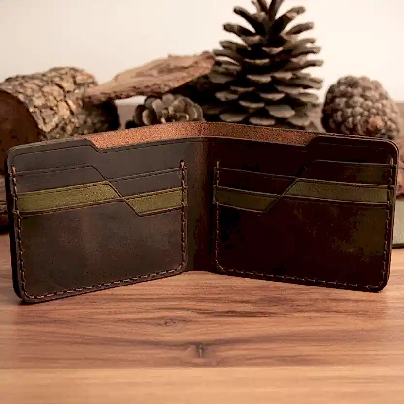 Western V-1 Cüzdan Katlanır Çıtçıtlı Hakiki Deri El Yapımı