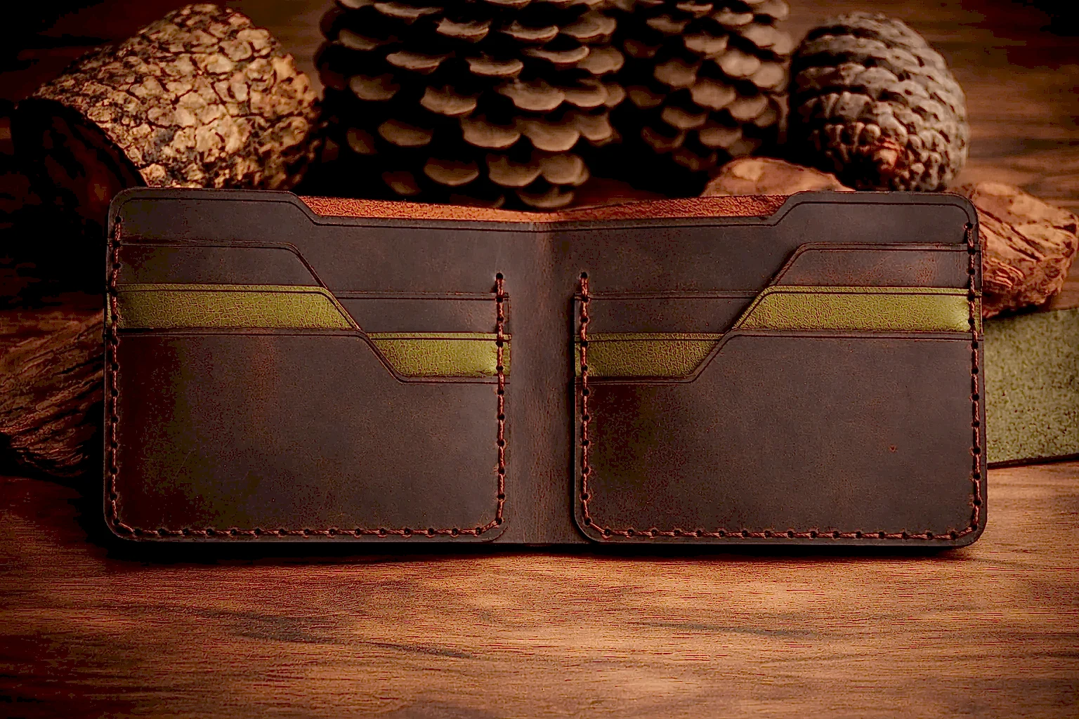 Western V-1 Cüzdan Katlanır Çıtçıtlı Hakiki Deri El Yapımı