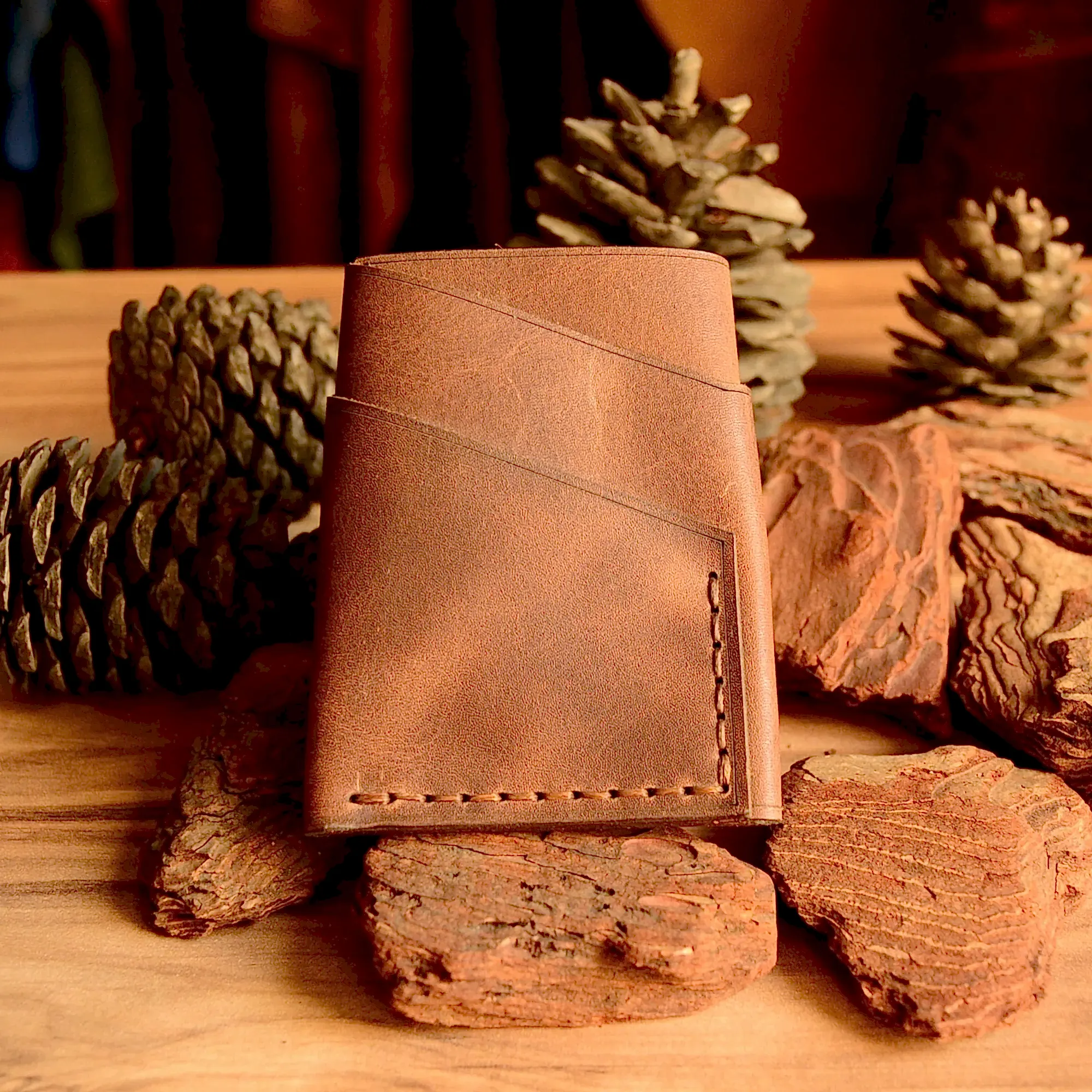 hakiki deri el yapimi wrap deri kartlık