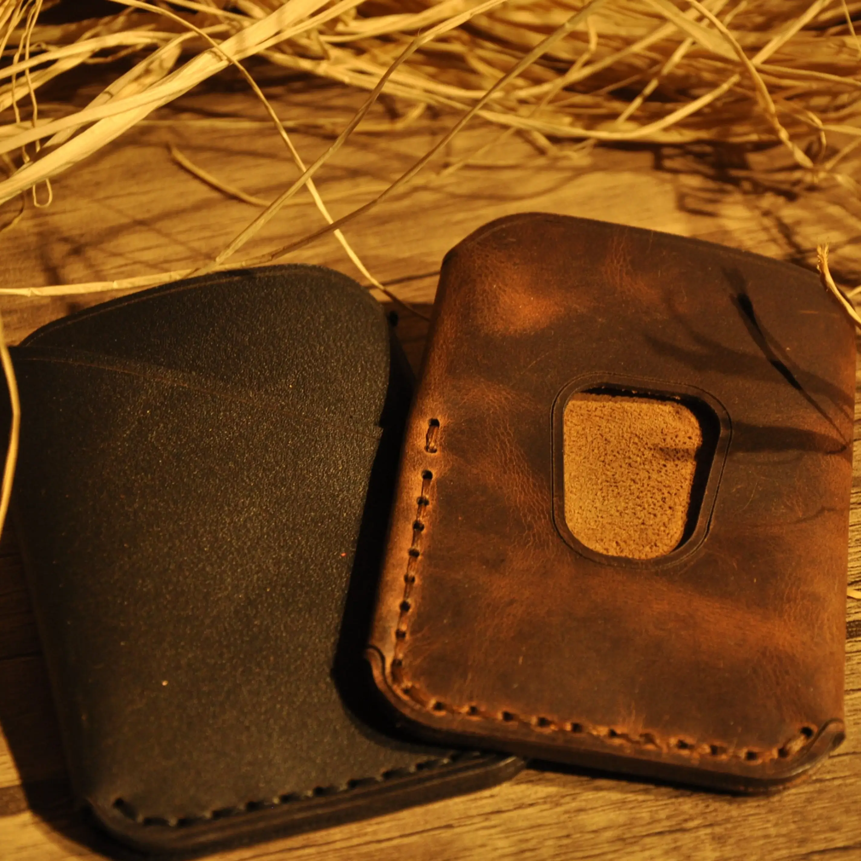 hakiki deri el yapimi wrap simple deri kartlık