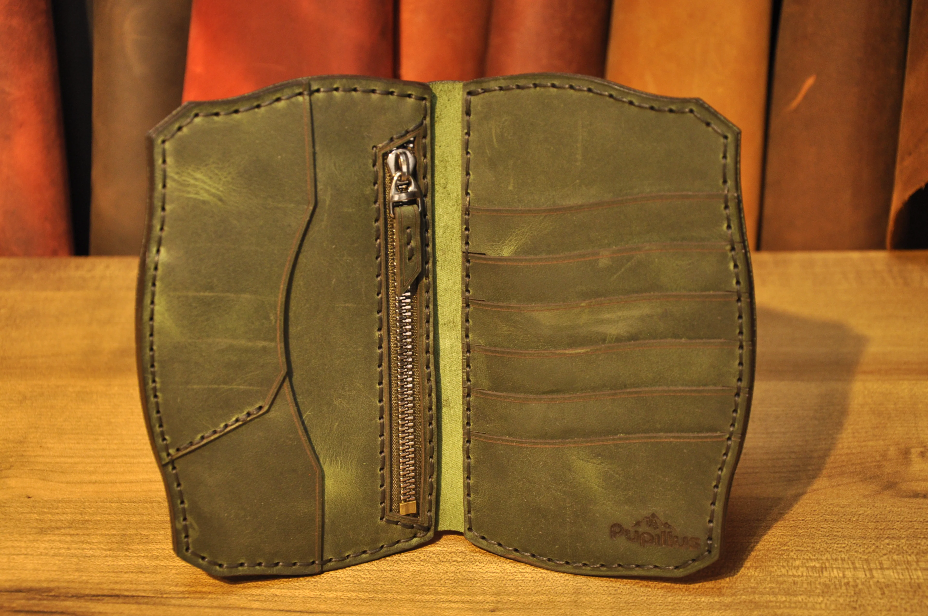 Zeus Uzun Cüzdan Hakiki Deri El Yapımı