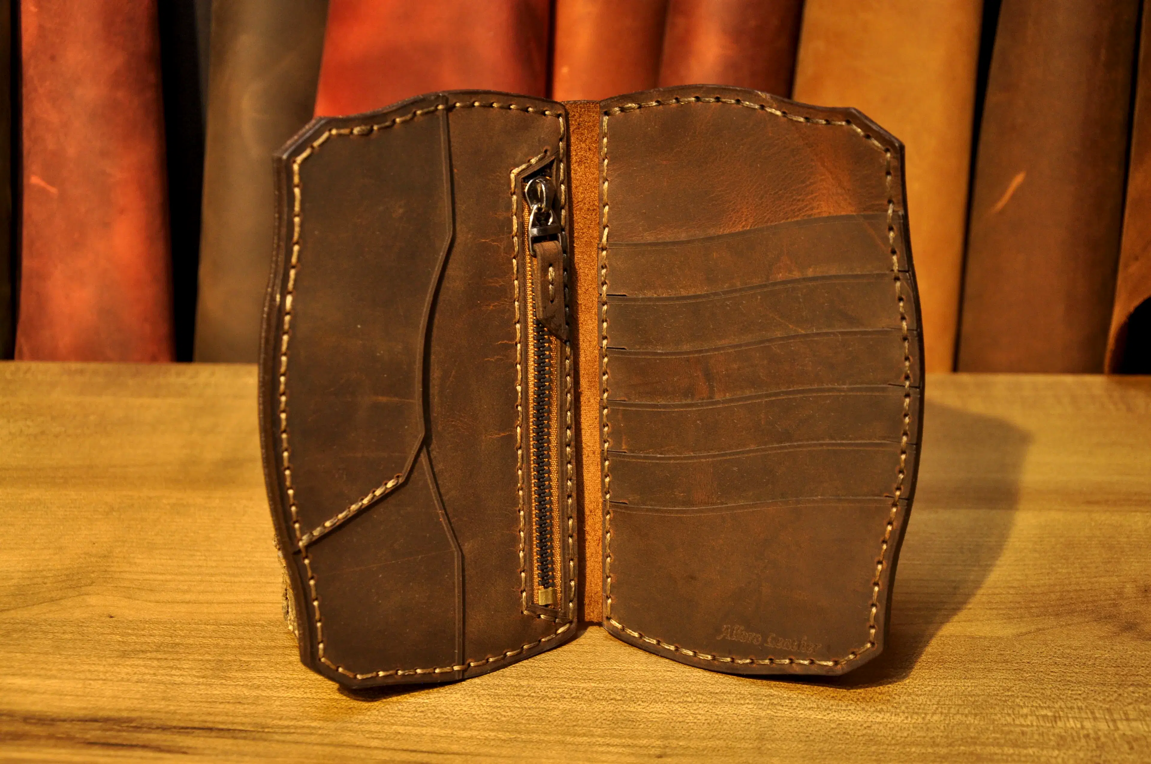 hakiki deri el yapimi zeus uzun deri uzun cüzdan